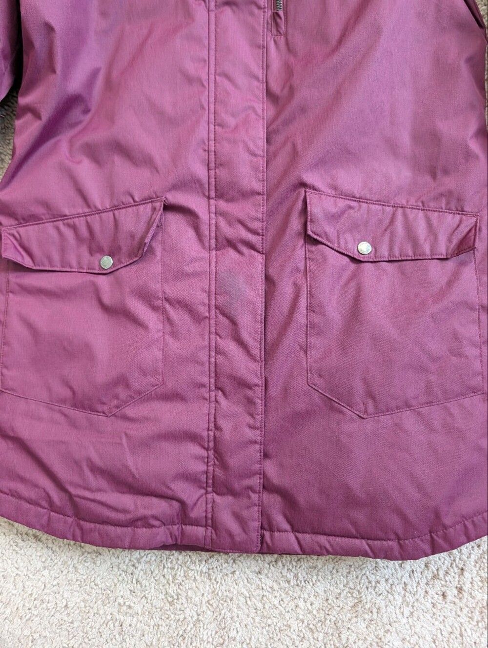 Columbia Womens Plum Purple Suttle Mountain Long Insulated Jacket Size Large - Picture 13 of 16